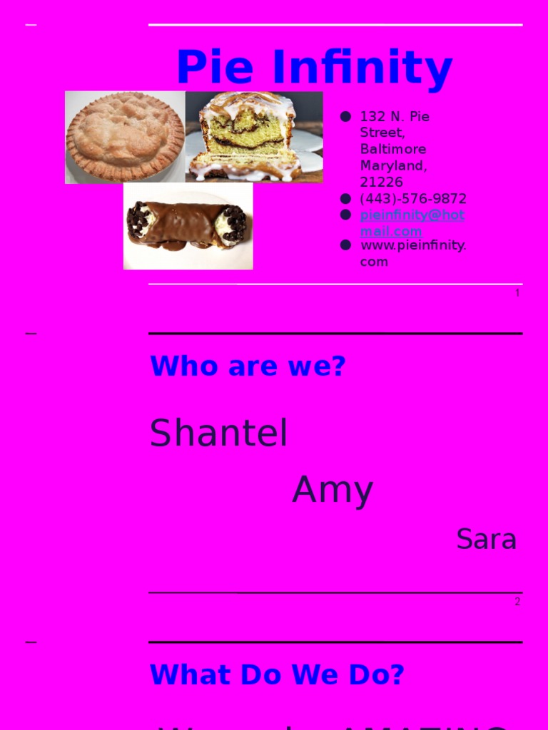 Pie Infinity: 132 N. Pie Street, Baltimore Maryland, 21226 (443) - 576 ...