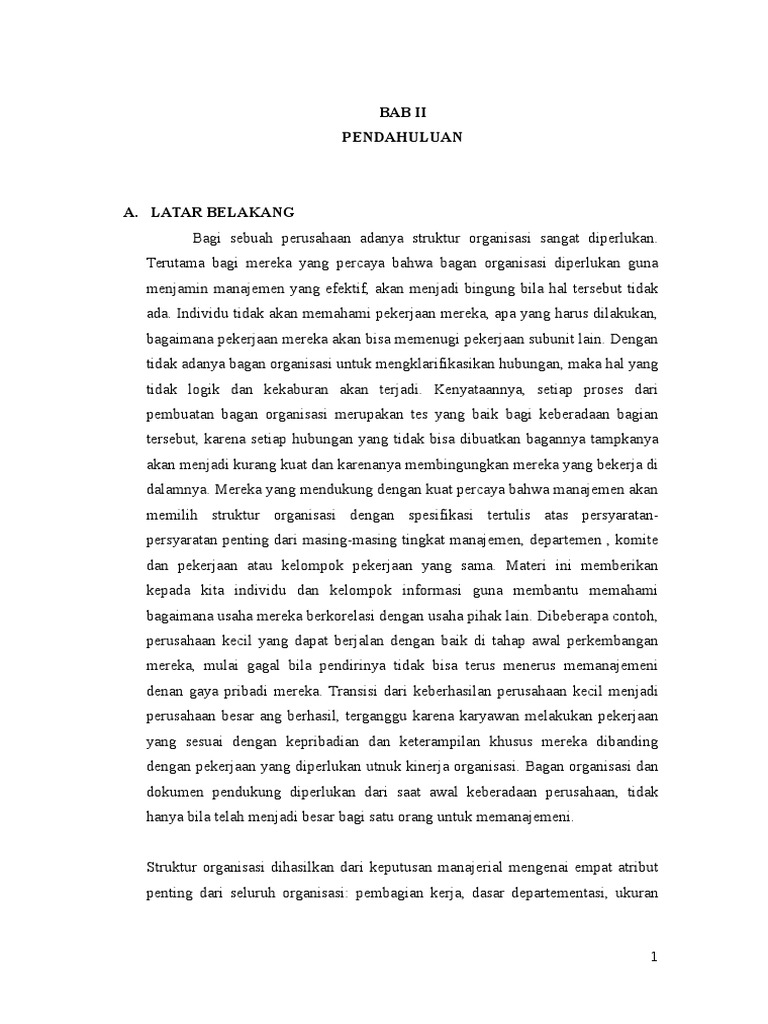 Makalah Struktur Organisasi