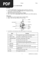 PMR Science Form 1 Chapter 2 Cell As A Unit of Life