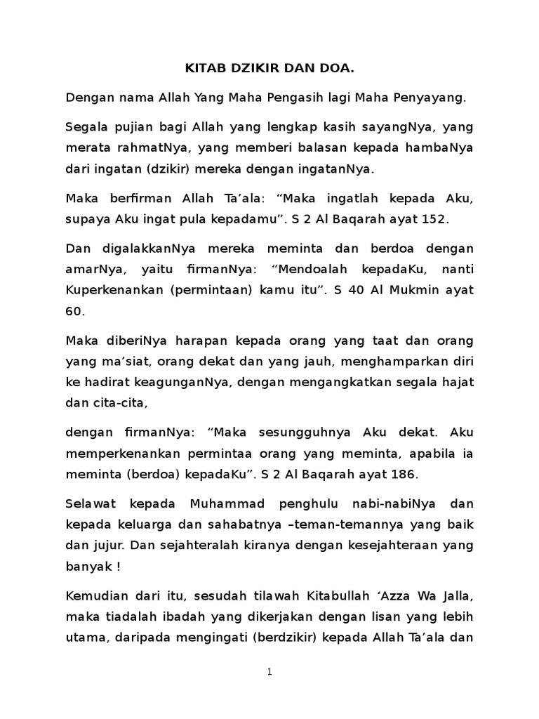 Kitab Rahasia Dzikir Dn Doa Pdf