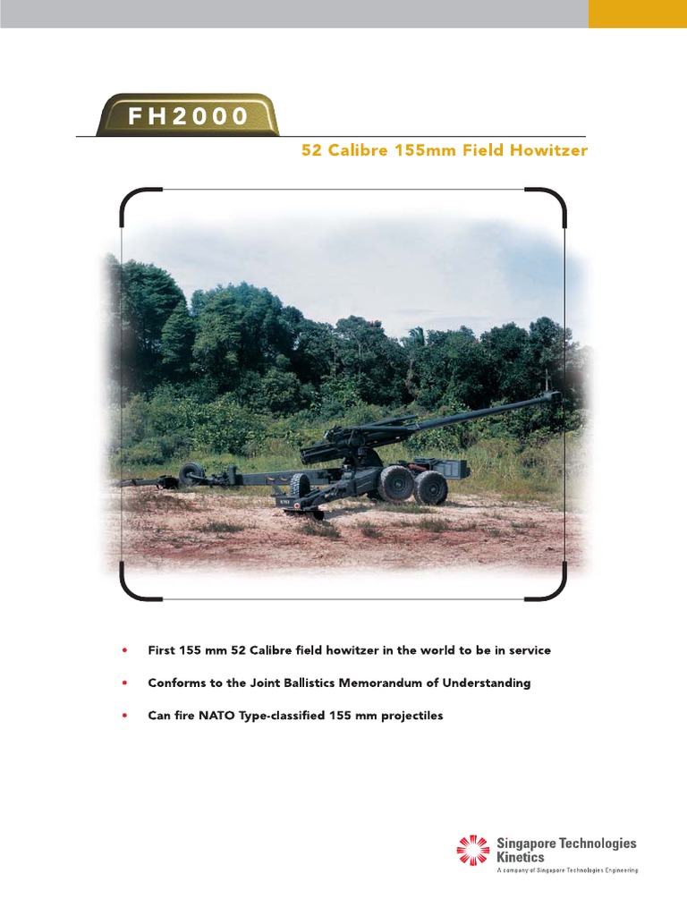 Fh2000 155mm 52 Calibre Field Howitzer | PDF