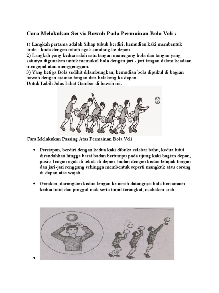 Sebutkan Cara Melakukan Passing Bawah Dalam Permainan Bola Voli Cara Golden