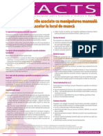 Factsheet 73 - Pericolele Si Riscurile Asociate Cu Manipularea Manuala a Maselor La Locul de Munca