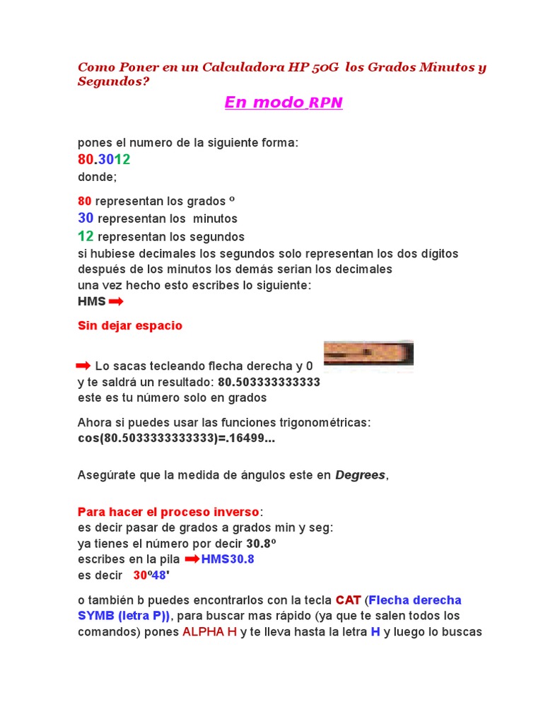 Como Poner Grados Minutos Y Segundos En La Calculadora