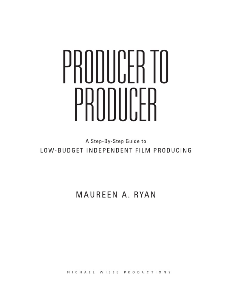 Producer to Producer Sample PDF Screenplay Screenwriter