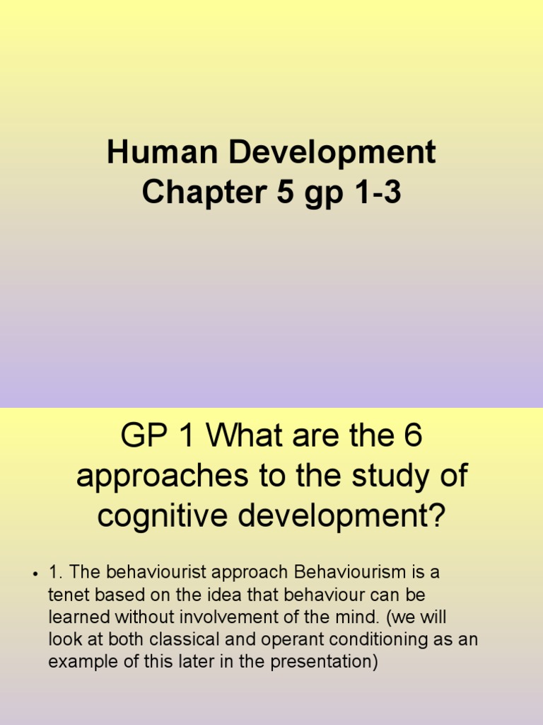 Human Development Chapter 5 GP 1-3 | PDF | Psychological Concepts ...