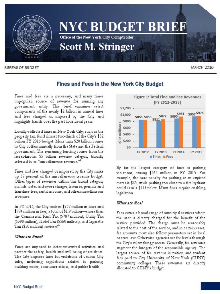New York City Fines and Fees | PDF | Fee | Taxes