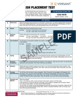 Sample TEST PAPER Versant English Placement Test Watermark PDF