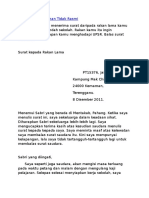 Contoh Surat Kiriman Tidak Rasmi