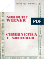 LIBRO WIENER Norbert - Cibernética y Sociedad