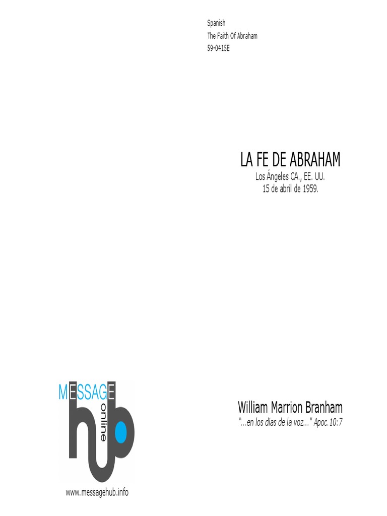La Fe de Abraham | PDF | Cristo (título) | Abrahán