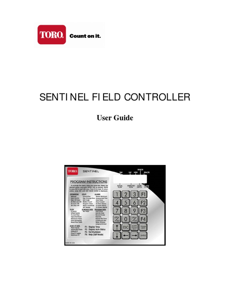 Sentinel Fielgd Controller UG | PDF | Menu (Computing) | Computing