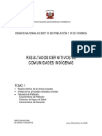 Tomo I - Censo de Comunidades Indígenas en Perú