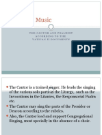 Liturgical Music: The Cantor and Psalmist According To The Vatican Ii Documents