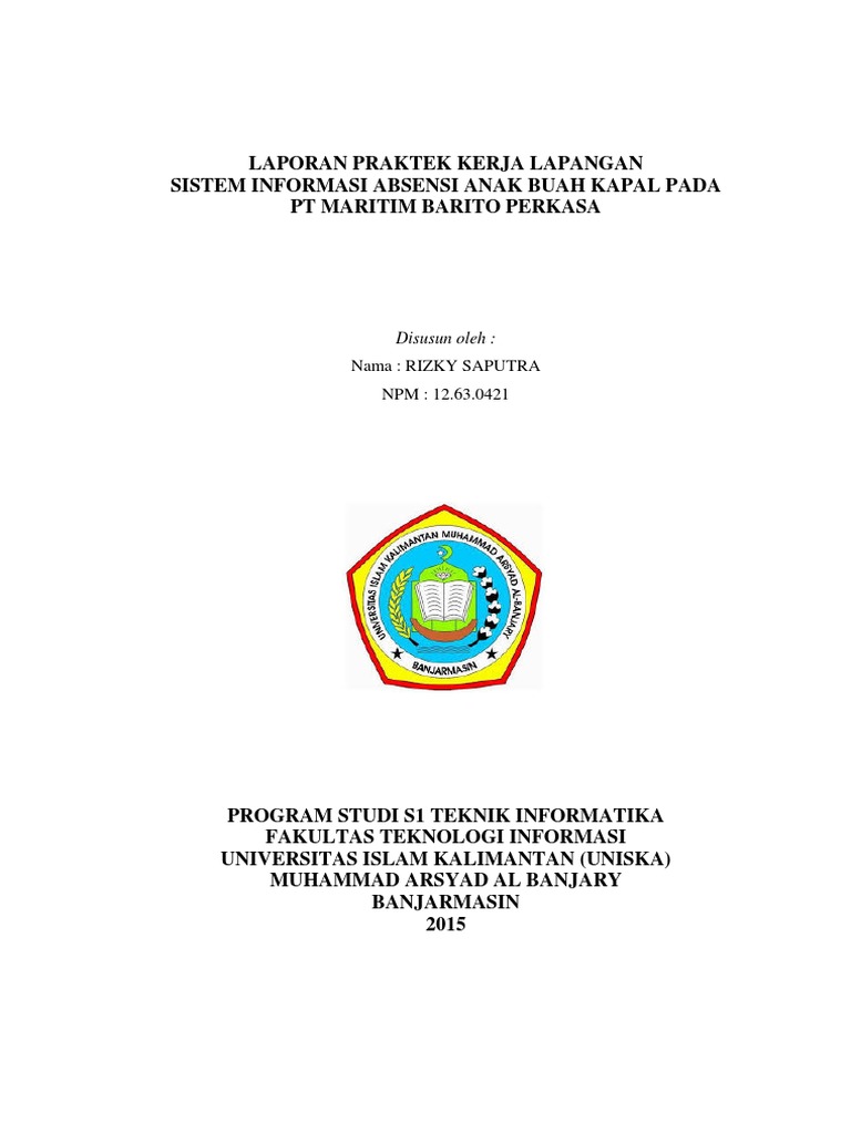 Contoh Laporan Pkl Sistem Informasi Absensi Karyawan