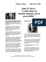 John W. Davis "A Solid Citizen of Absolute Integrity and of Great Ability"