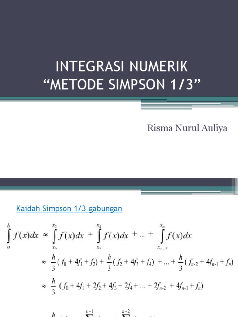 Contoh Soal Integrasi Numerik Dengan Metode Trapezoida