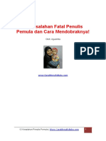 12 Kesalahan Fatal Penulis Pemula Buku 333