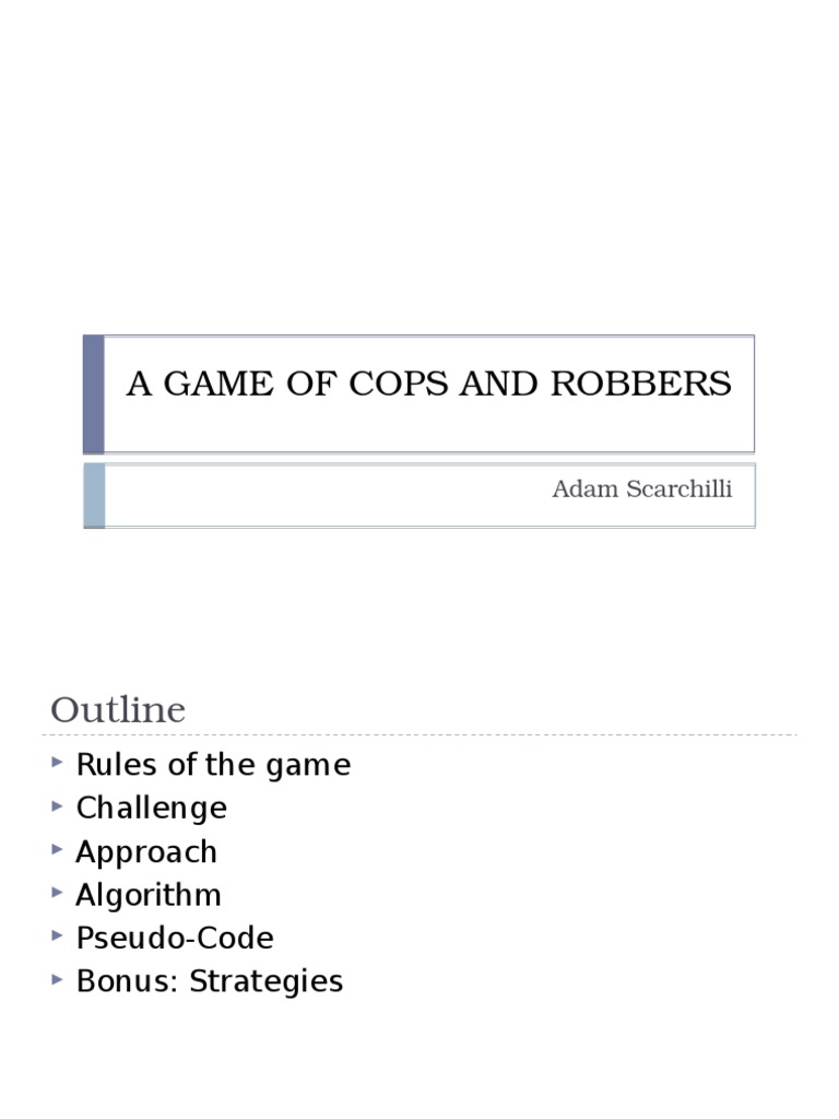 Cops And Robbers Presentation For Website Pdf Vertex Graph Theory Algorithms And Data Structures