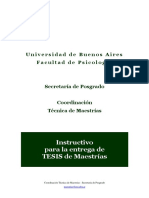 Instructivo Entrega Tesis Maestria