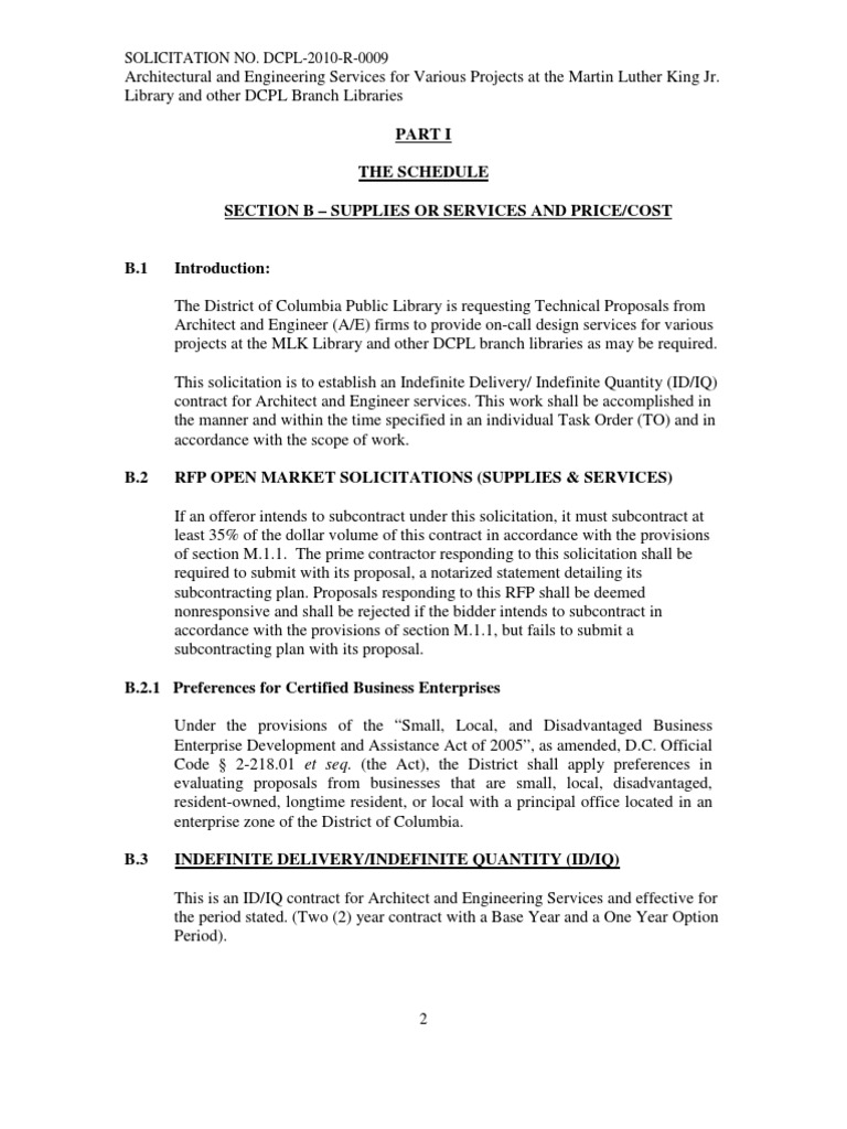 DCPL 2010 R 0009 Main Solicitation | PDF | Freedom Of Information Act ...