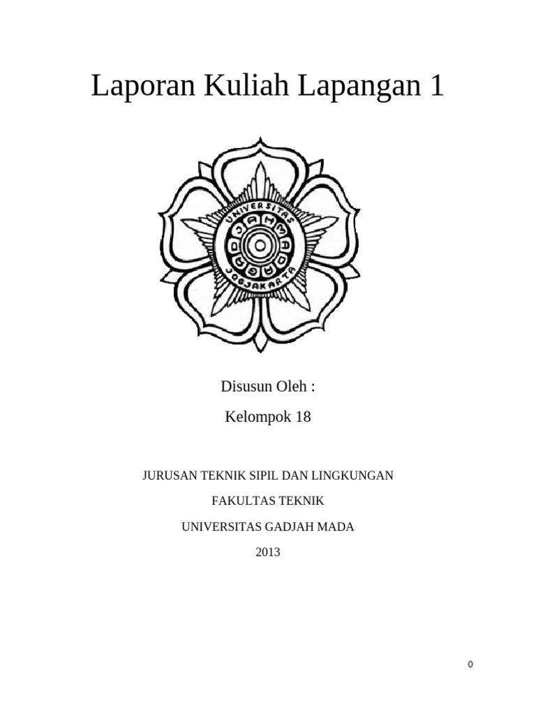 Contoh Laporan Kuliah Lapangan