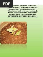 Download EFECTO DEL HUMUS SOBRE EL CRECIMIENTO Y DESARROLLO DE RABANITO CRIMSON GIANT Raphanus sativum var sativus  by katheryn SN305894868 doc pdf