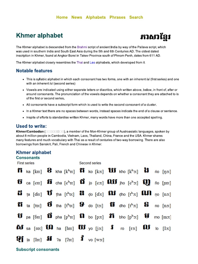 2 alphabet khmer et latin