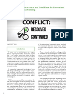 Risks of Conflict Recurrence and Conditions For Prevention: The Paradox of Peacebuilding