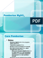 Pemberian MgSO4