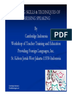 Speaking Skills & Techniques of Assessing Speaking PDF