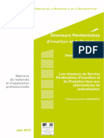 Les Missions Du Service Pénitentiaire D'insertion Et de Probation Face Aux Phénomènes de Radicalisation