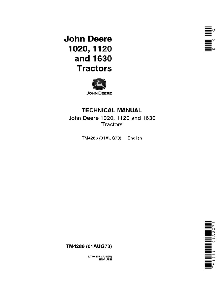 JD 1020 1120 1630 TM 4286. John deere 1630 service manual ...