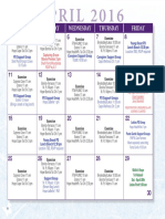 Hope Parkinson Program Calendar Spring 2016