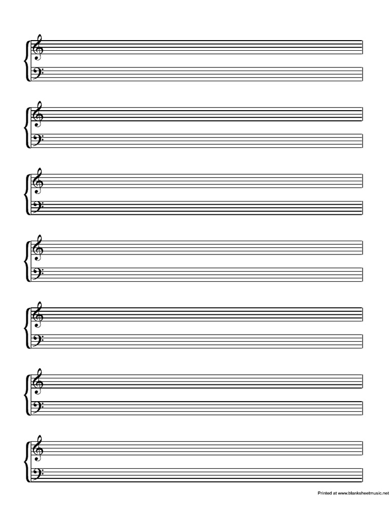 Quaderno Spartiti Per Pianoforte - 12 Righi Per Pagina, Formato Grande - Foto 13