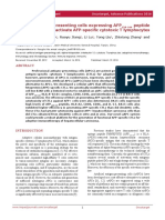 Artificial antigen-presenting cells expressing AFP158-166 peptide and interleukin-15 activate AFP-specific cytotoxic T lymphocytes