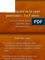 Alimentación en La Edad Preescolar