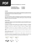 Determinacion Experimental de La Gravedad PDF