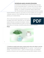 Cómo Hacer Líquido Fertilizante Orgánico de Plantas Fermentadas