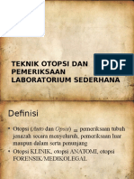 Teknik Otopsi Dan Pemeriksaan Laboratorium Sederhana Presentation