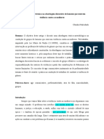 Buscando Sentido e Técnica Na Abordagem Discursiva de Homens Que Exercem Violência Contra as Mulheres