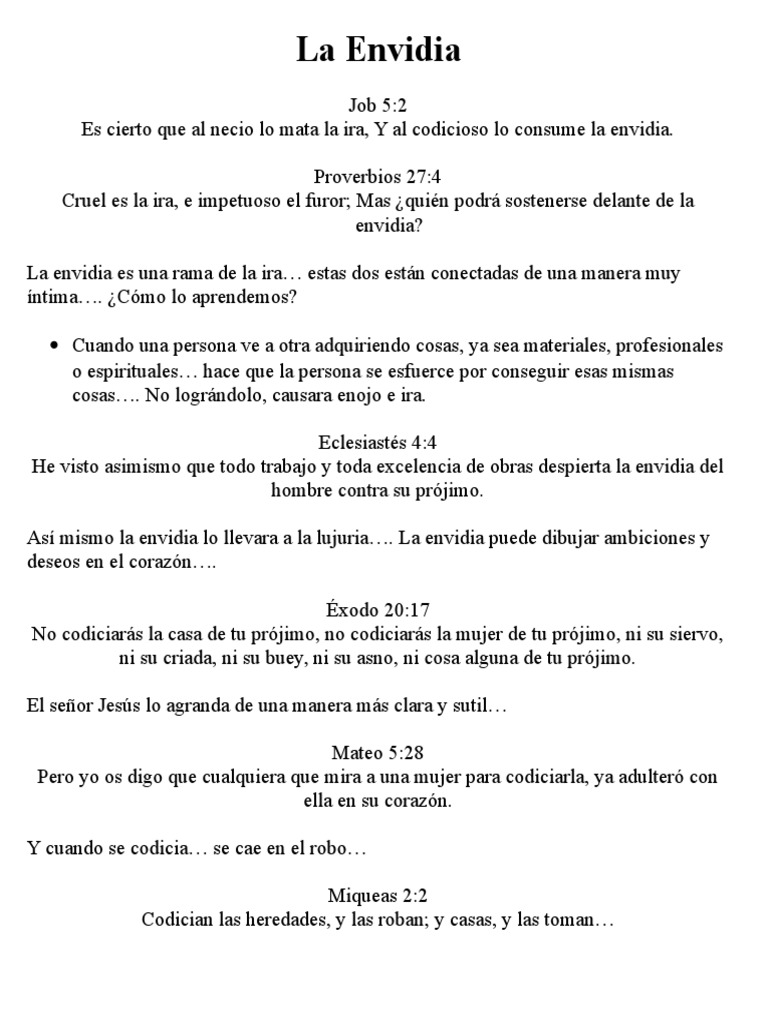 La Envidia Jacob Creencia Religiosa Y Doctrina