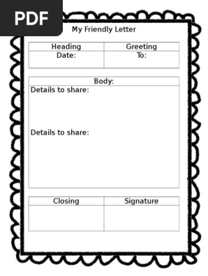my friendly letter
