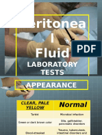 Peritonea L Fluid: Laboratory Tests