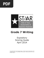 2014 Staar GR 7 Expository SG