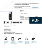 Gravador e Reprodutor de Voz - Sony Digital Voice Recorder 2GB - ICD-PX312//C - Box