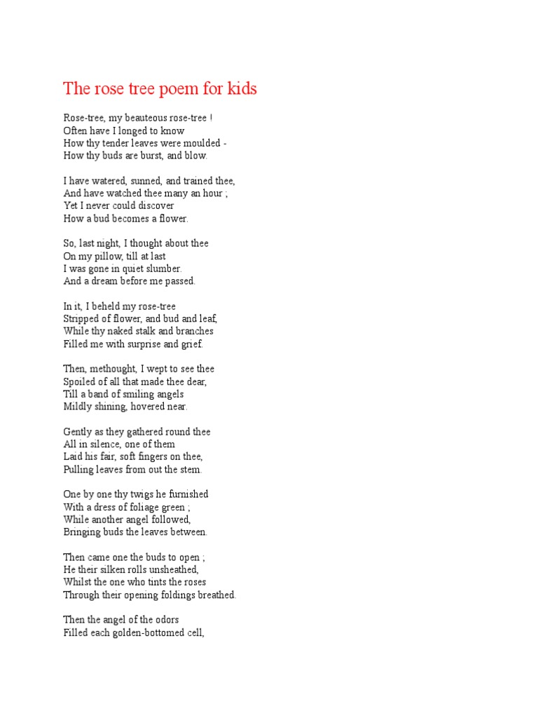 The Rose Tree | PDF | Poetry