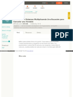 Resolver Sistemas Multiplicando Una Ecuación Para Cancelar Una Variable