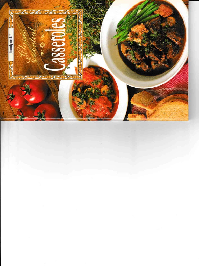 Classic Essential Casseroles Family Circle PDF Casserole Animal