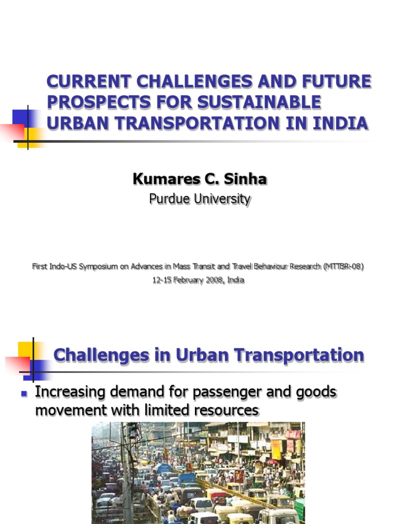 Challenges in Sustainable Urban Transport India | PDF | Public ...